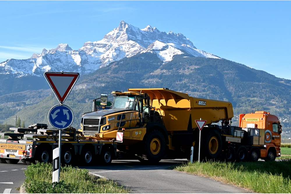 Nice transport to the Swiss mountains