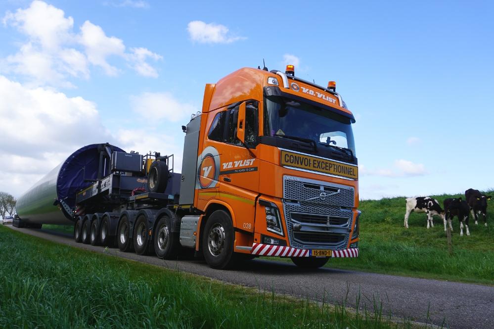 Transport of wind turbine parts Wind farm Kroningswind